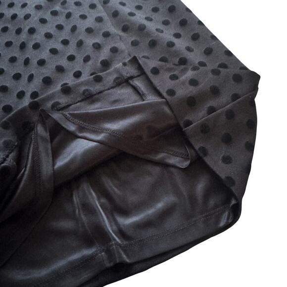 Lauren Conrad Dress Women's Sz 4 jacquard velvet dot Cocktail Short Sleeve Party - Picture 7 of 11